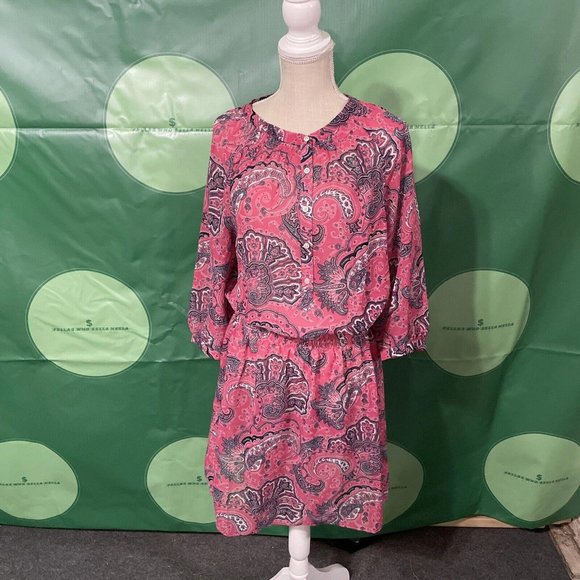 Robe Tunique Fille Banana Split Imprimé Paisley Navy Et Rose - Taille 4, Occasion Très Bon état
